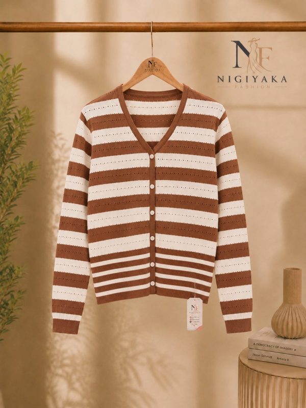 Stripe Cardigan Knit