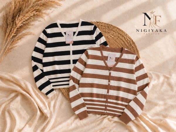 Stripe Cardigan Knit