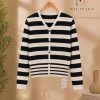 Stripe Cardigan Knit